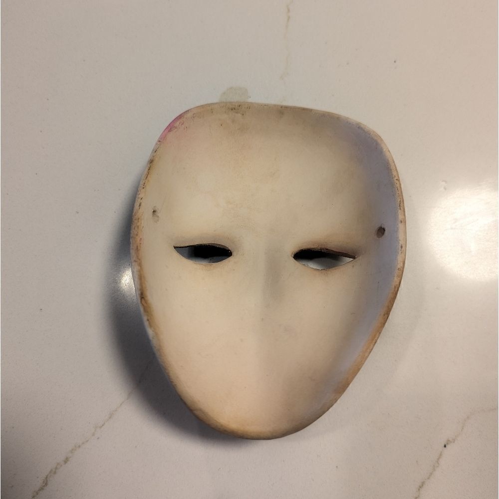 Vintage Italian Ceramic Venetian Glitter Mardi Gras Wall Decor Mask - Picture 4 of 6
